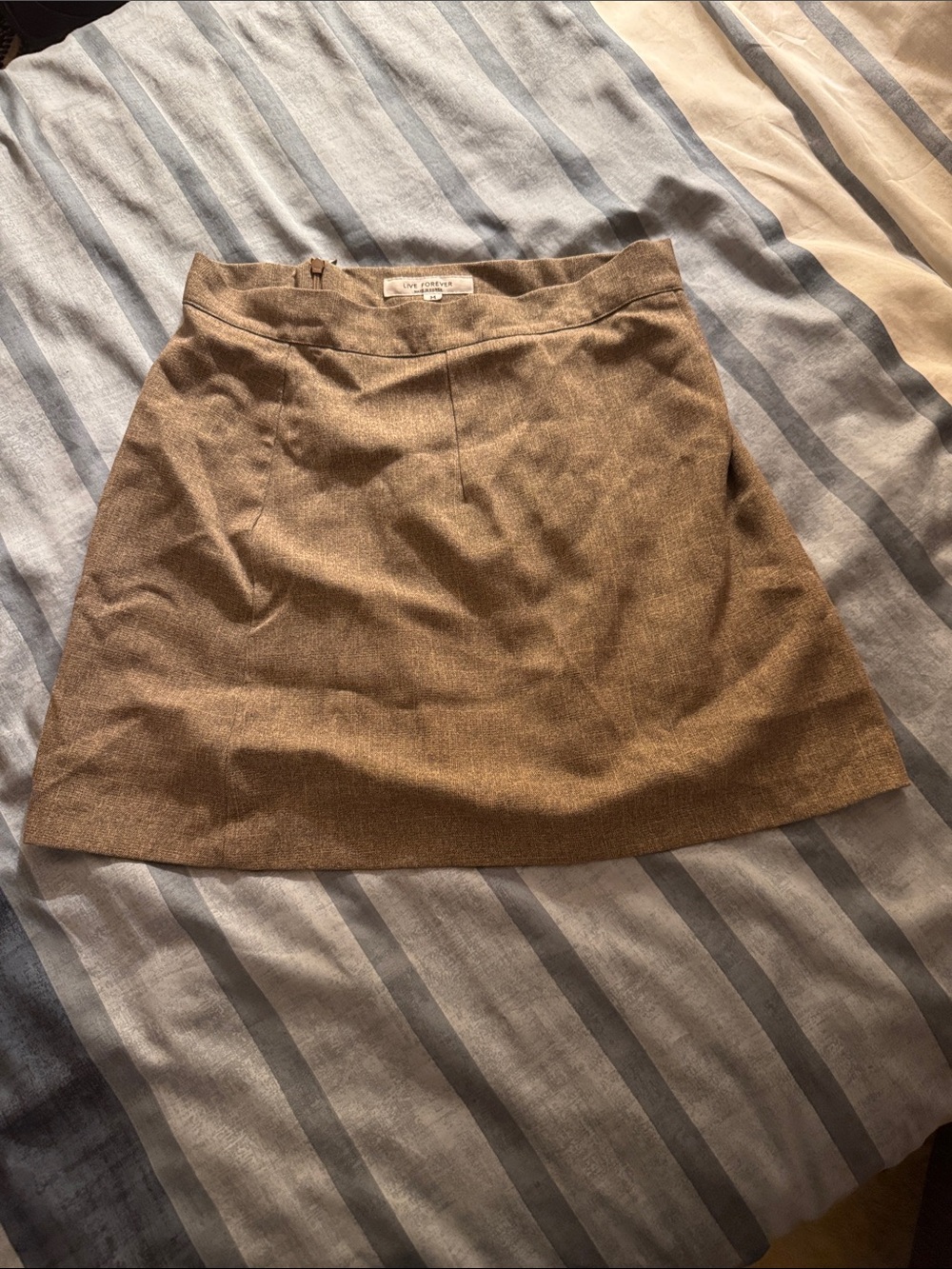 Korean Brown A-Line Skirt